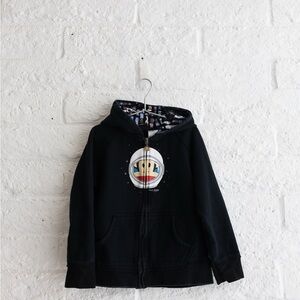 Paul Frank Black Space Hoodie for Kids - Size 7 - Astronaut